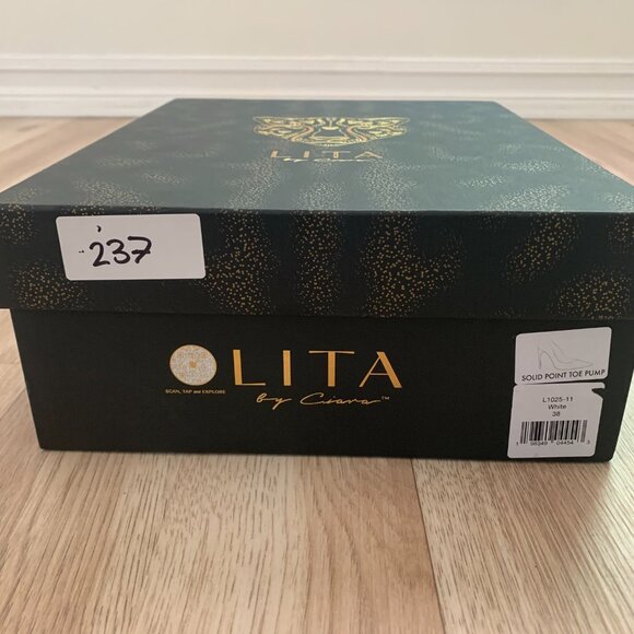 NIB White Leather Pointed-Toe Pumps Made in Italy Heels - Picture 13 of 16